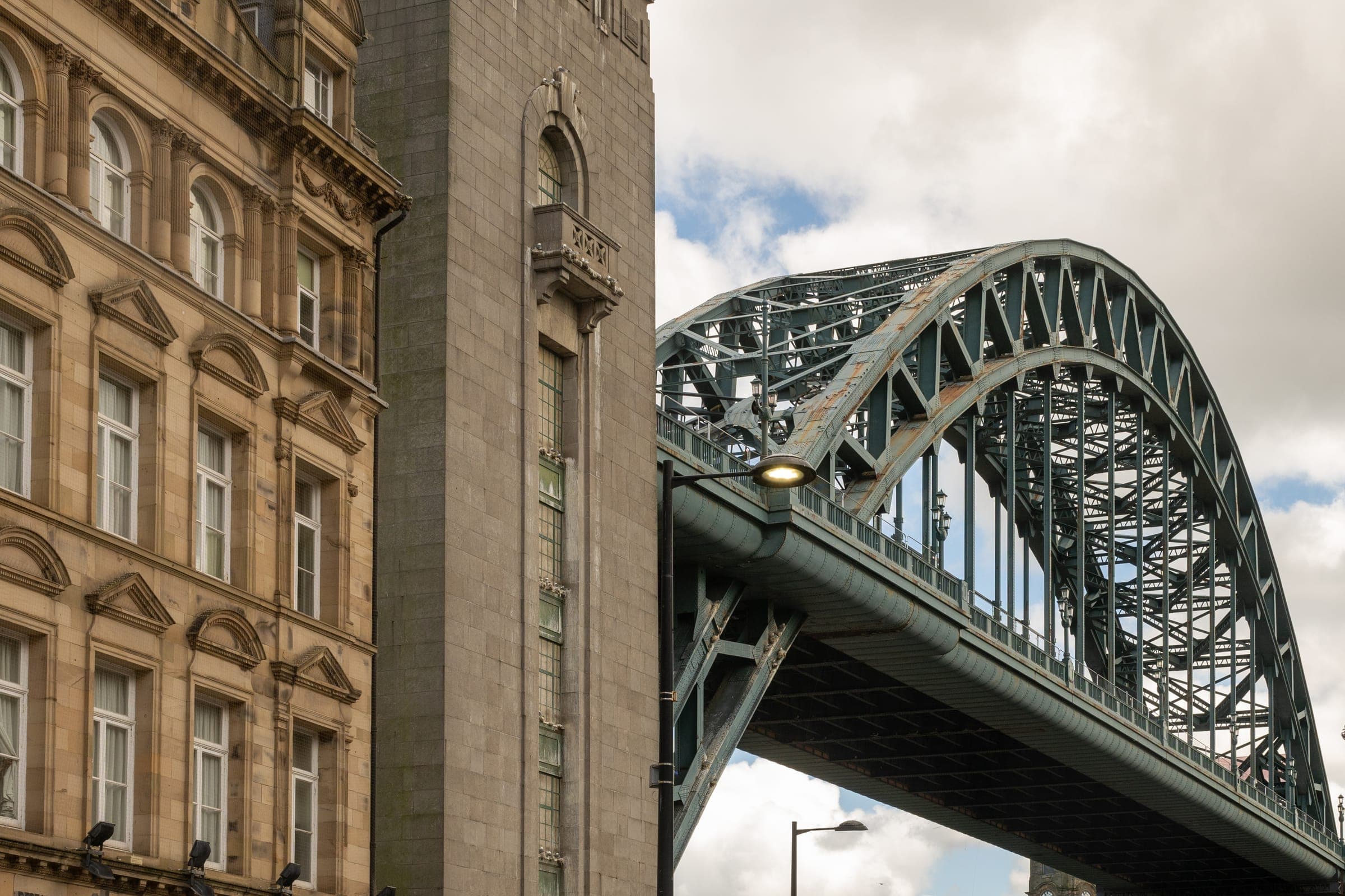 The Tyne Bridge over the River Tyne at Newcastle.